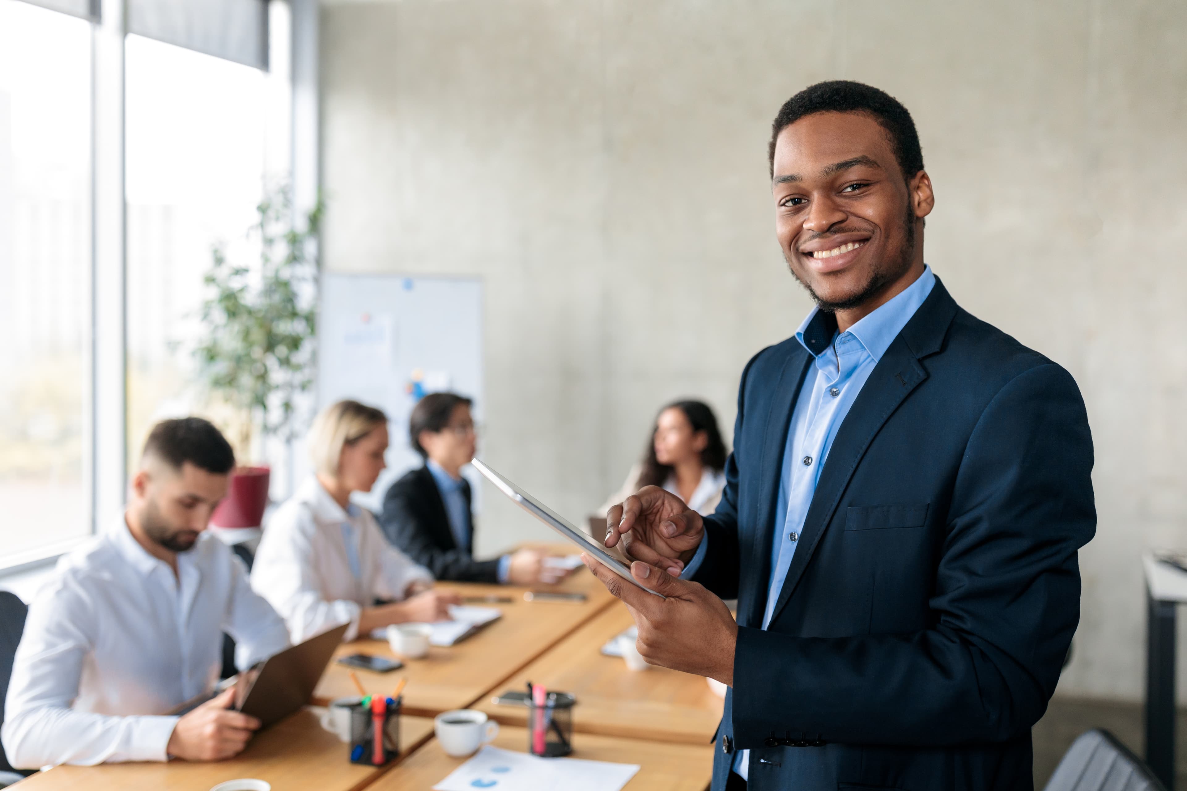 Business owner building visibility and sales through marketing